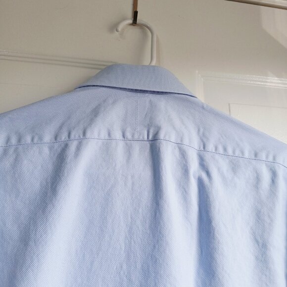 Charles Tyrwhitt Extra Slim Fit Baby Blue Button Down Dress Shirt 15 1/2 32 in - Picture 3 of 9